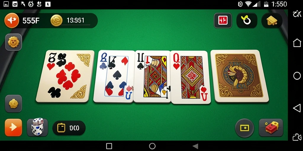 Screenshot gameplay menunjukkan keseruan permainan Domino 555F.