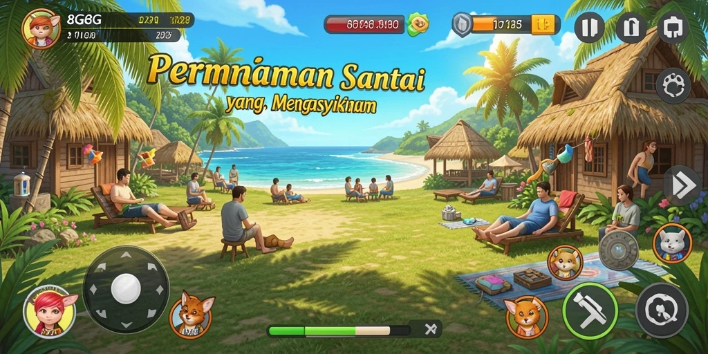 Screenshot utama 8G8G menampilkan gameplay penuh warna dan seru.