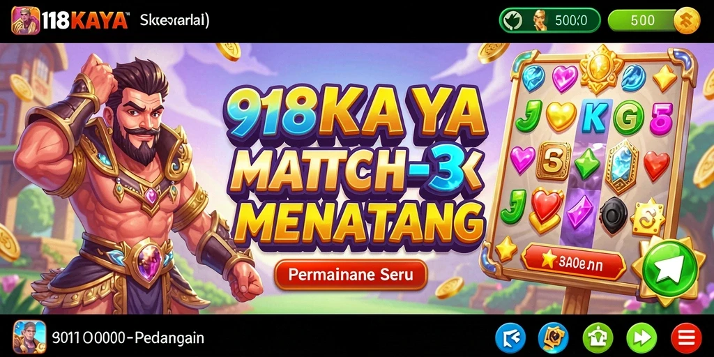 Tampilan permainan seru Match-3 di 918KAYA.