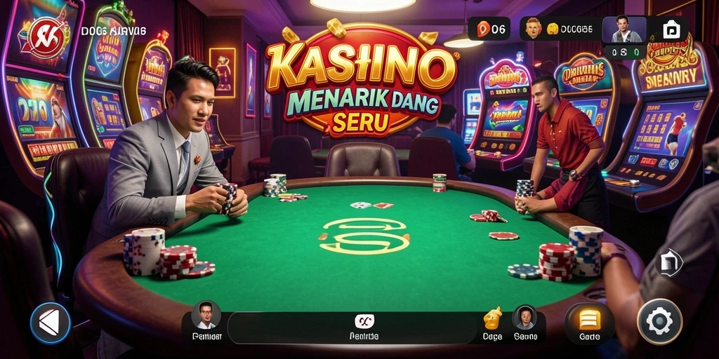Screenshot utama D06 menampilkan gameplay seru dan menarik di kasino.