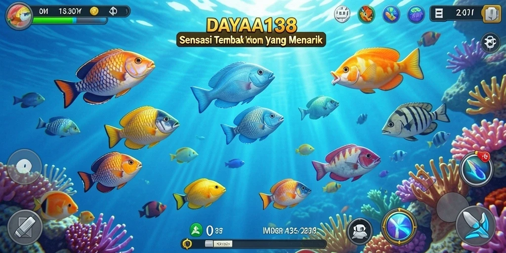 Tampilan gameplay menarik dari DAYA138 saat menembak ikan.