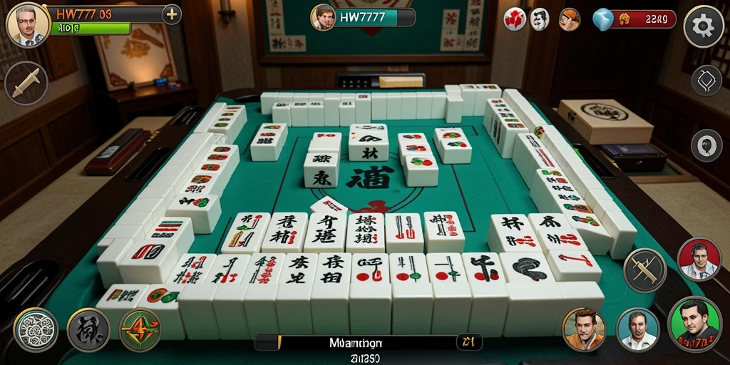 Tampilan gameplay HW777 menunjukkan momen seru dalam permainan Mahjong.