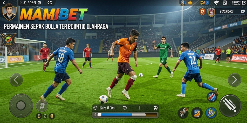 Tangkapan layar MAMIBET menampilkan aksi sepak bola yang seru.