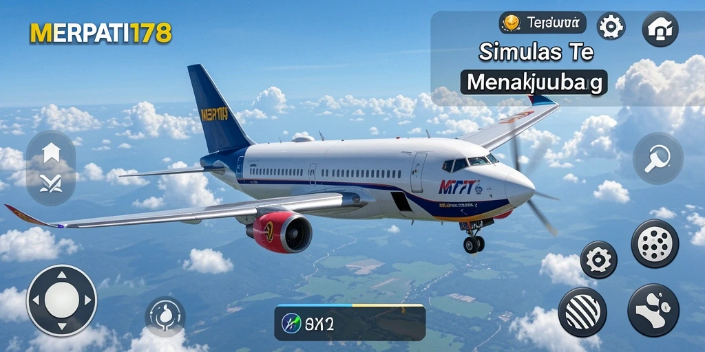 Tampilan gameplay MERPATI178 dengan pesawat terbang yang menakjubkan.