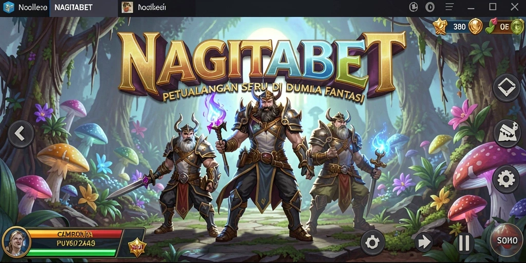 Tampilan gameplay NAGITABET dengan aksi petualangan yang memukau.