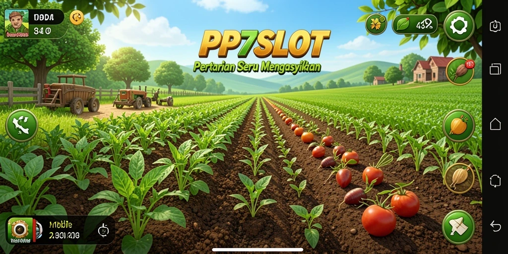 Menampilkan gameplay seru bertani di PP7SLOT.