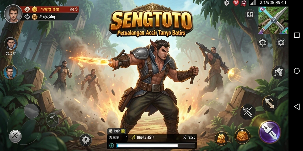 Tangkapan layar gameplay SENGTOTO yang menampilkan pertempuran seru.