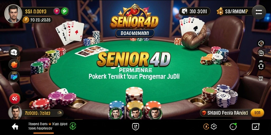 Tampilan gameplay Poker yang menegangkan dan menghibur di SENIOR4D.