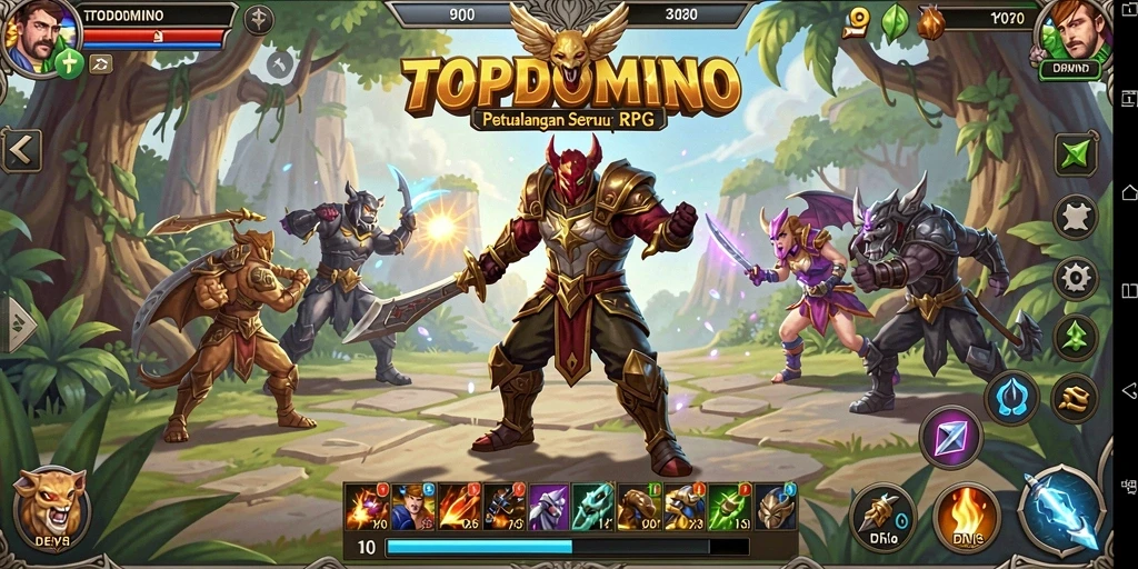 Gameplay seru dalam dunia RPG dengan karakter yang bisa disesuaikan.