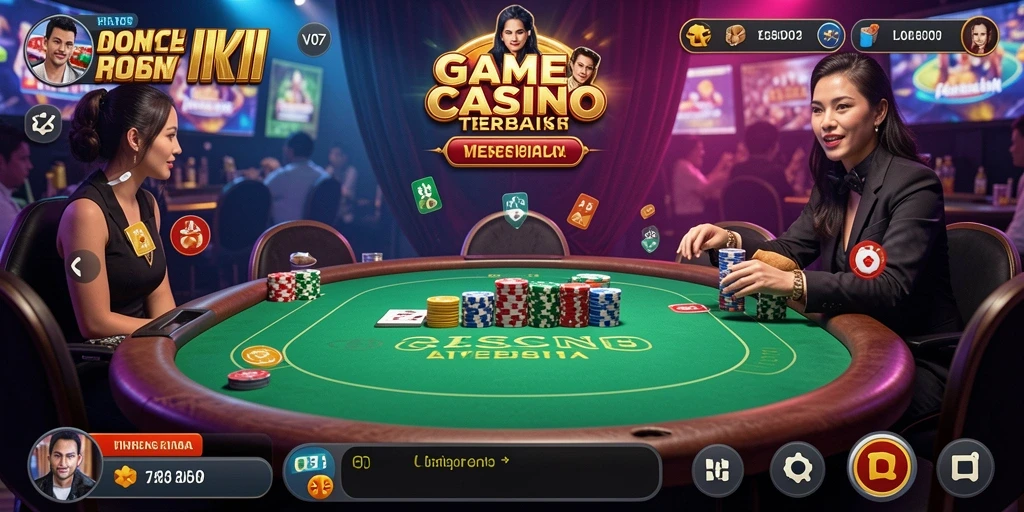 Tampilan gameplay V07 yang mendebarkan dalam Live Casino.