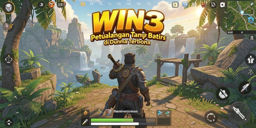 Screenshot gameplay <strong>WIN33</strong> menunjukkan keindahan dunia terbuka yang luas.