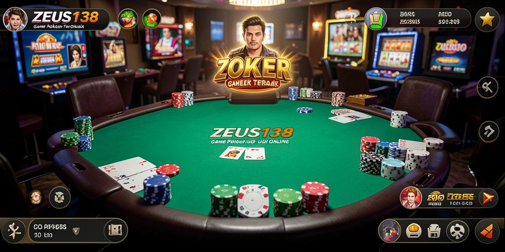 Gameplay seru dalam ZEUS138 Poker dengan tampilan menarik.