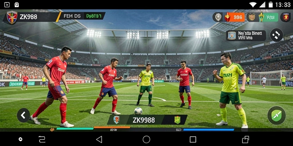 Tampilan gameplay menarik dari aplikasi ZK988 untuk taruhan olahraga.